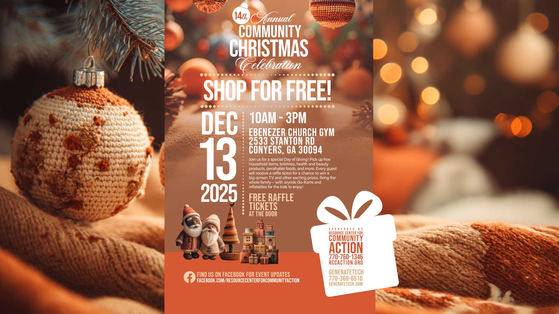 RCCA 14th Annual Community Christmas Celebration flyer