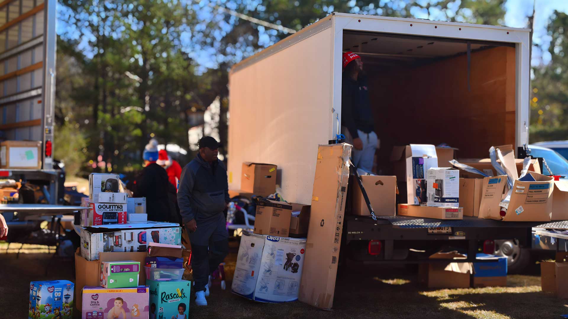 RCCA staff coordinating a truckload redistribution of donated household goods